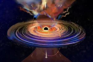 Dois buracos negros dançando fizeram essa galáxia cintilar