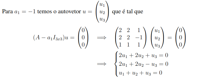 Cálculo do autovalor com álgebra linear